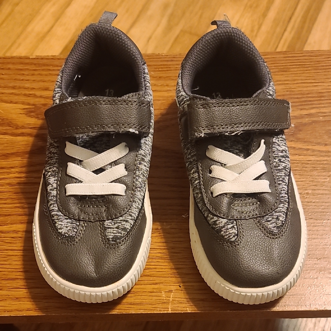 Carter's Charcoal And White Kids Sneakers